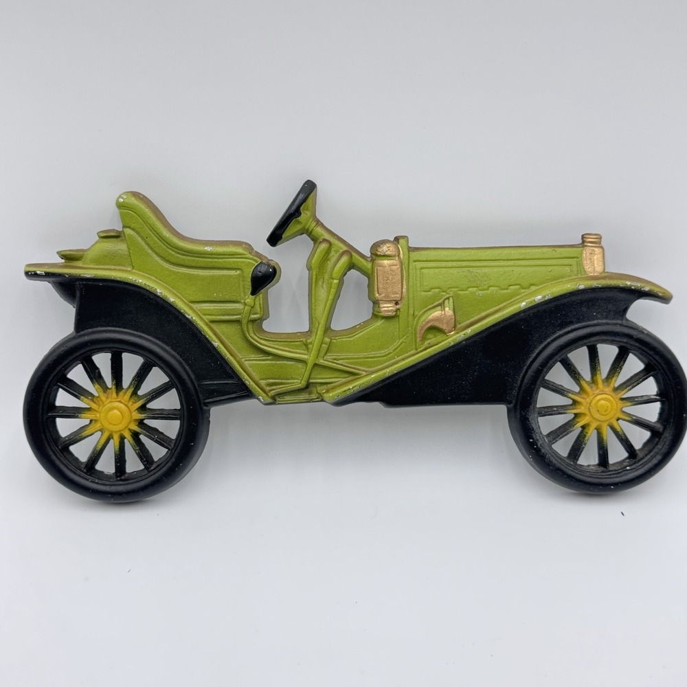 Vintage 1909 Hupmobile Car Hand Cast Aluminum Wall Art By Midwest Products #AC-7